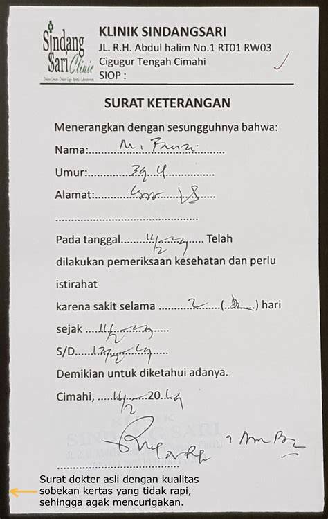 Surat Dokter Palsu