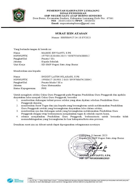 Surat Izin Atasan