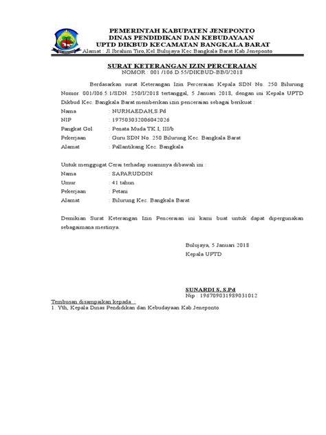 Surat Izin Cerai