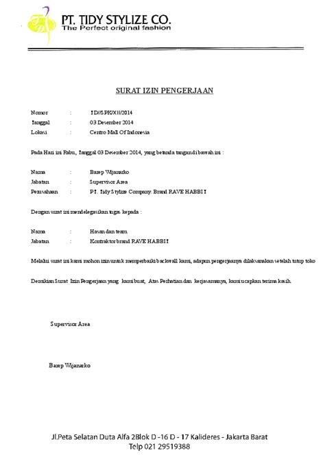Surat Izin Proyek