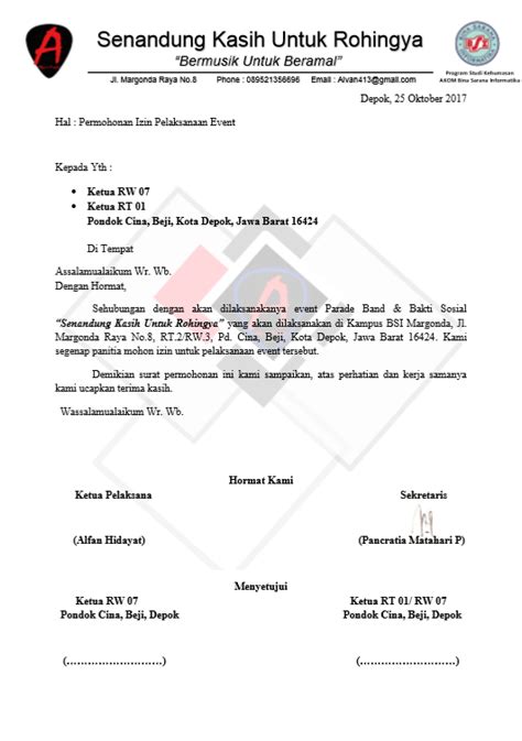 Surat Izin RW