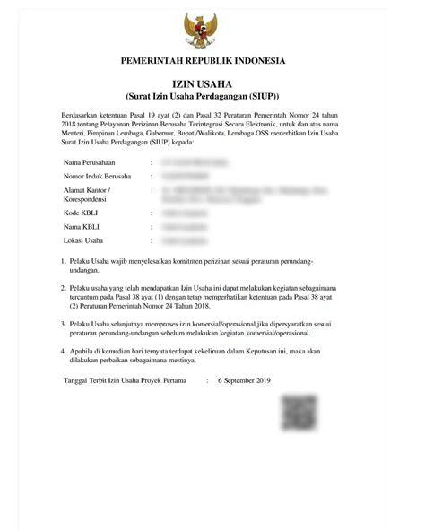 Surat Izin Usaha Diterbitkan