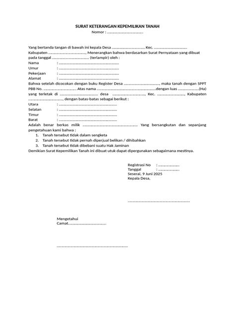 Surat Kepemilikan