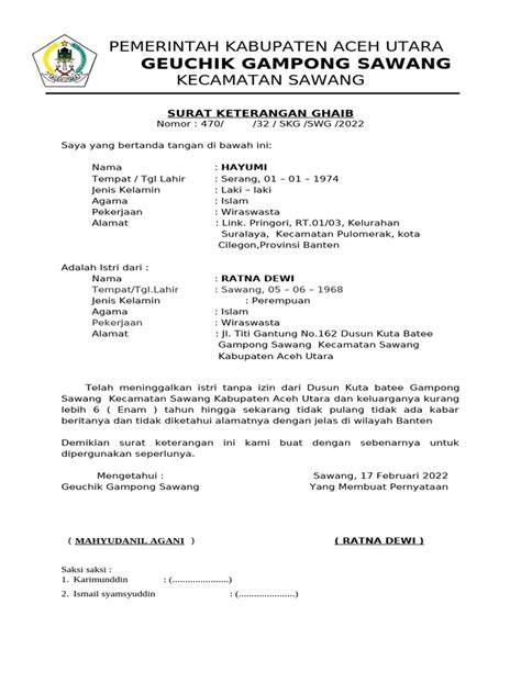 Surat Keterangan Ghaib