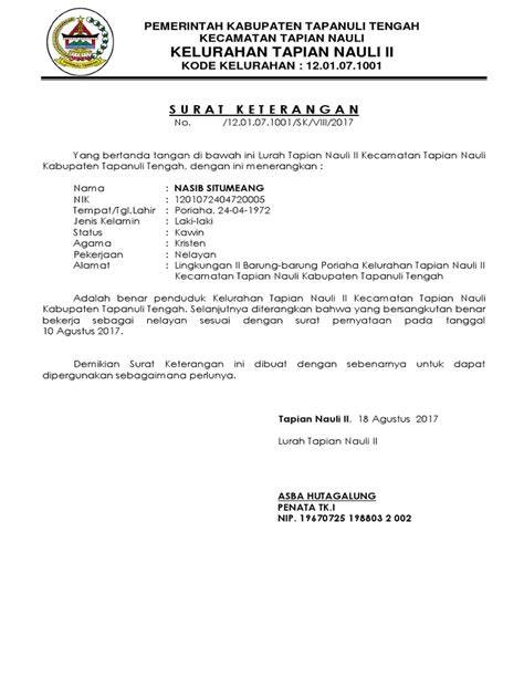 Surat Keterangan Nelayan
