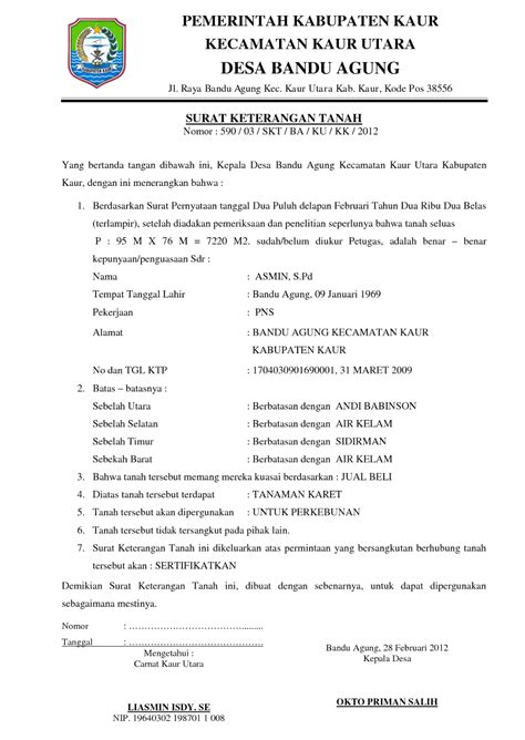 Surat Keterangan Tanah
