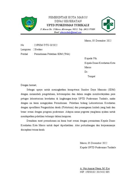 Surat Pelatihan
