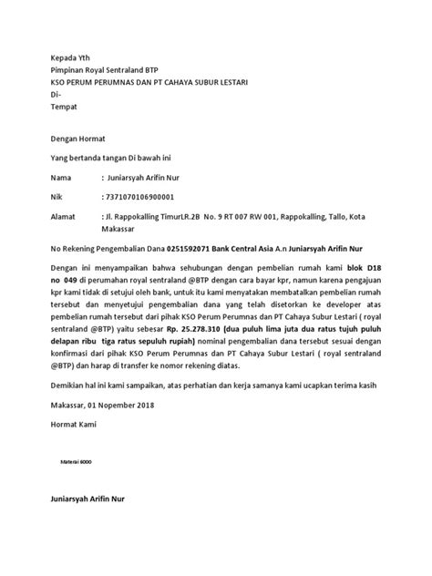 Surat Pembatalan