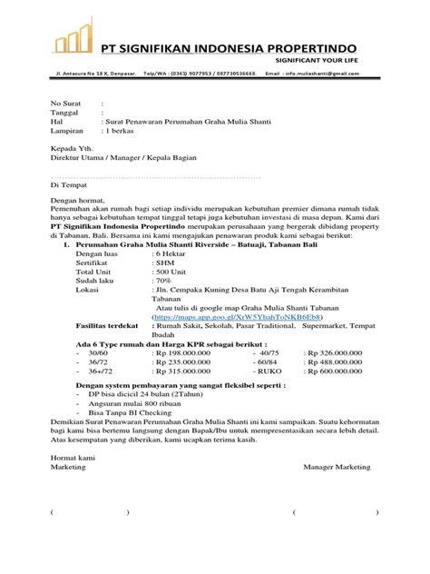 Surat Penawaran Properti