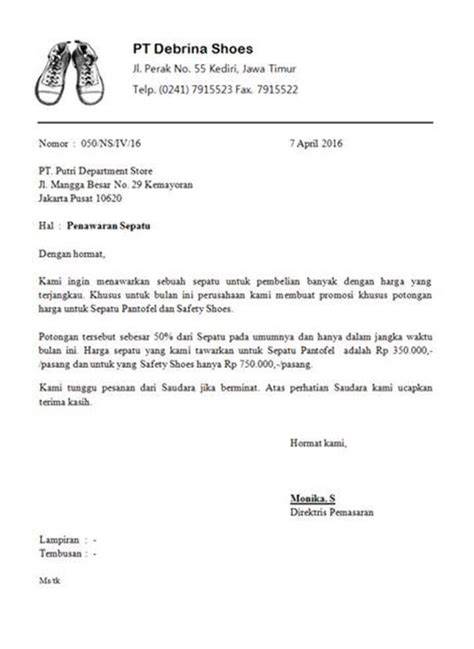 Surat Penawaran Sepatu