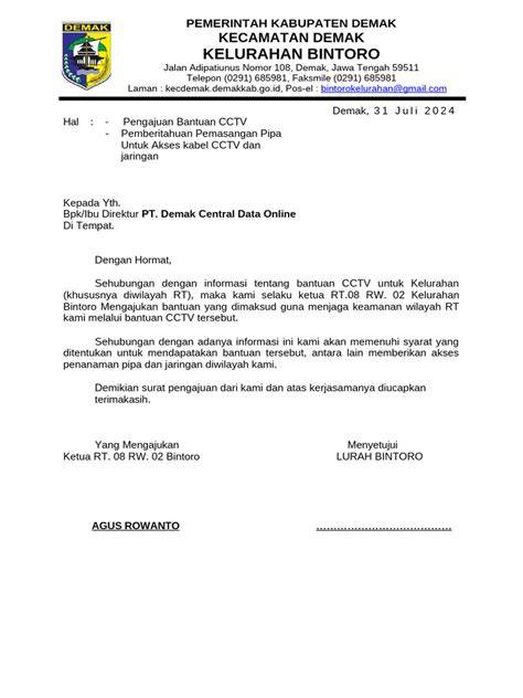 Surat Pengajuan CCTV