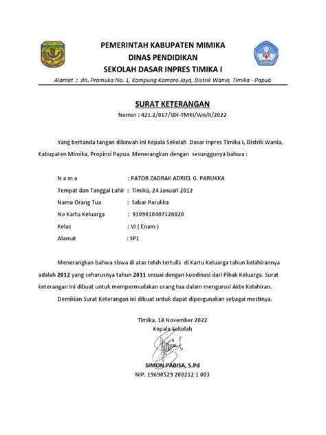 Surat Pengantar Capil