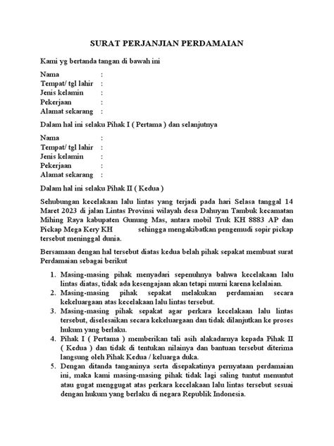 Surat Perdamaian