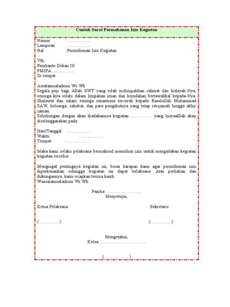 Surat Perijinan