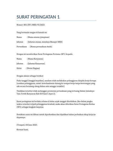 Contoh Surat Peringatan illustration