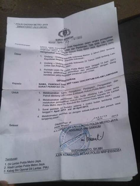 Surat Perintah Polri