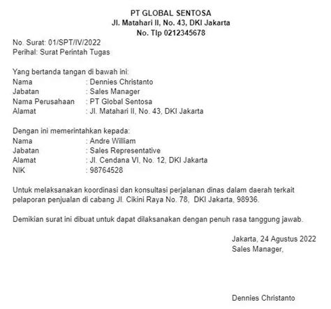 Surat Perjalanan Dinas Luar Negeri