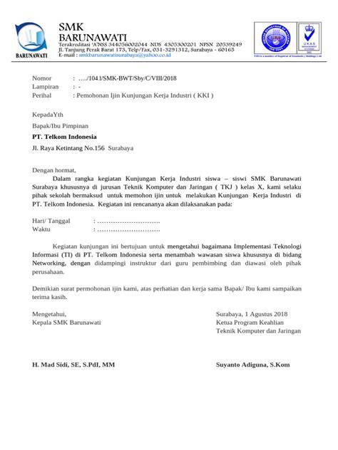 Surat Permohonan Kunjungan