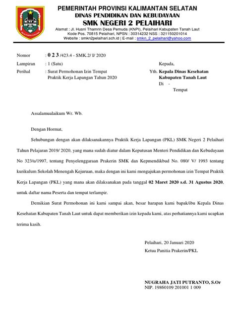Surat Permohonan Prakerin