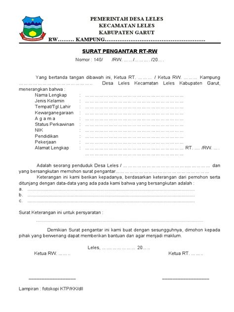 Surat RW
