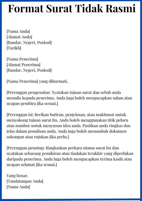 Surat Tidak Rasmi: Panduan Lengkap dan Contoh-Contoh Praktisnya