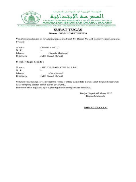 Surat Tugas Lomba