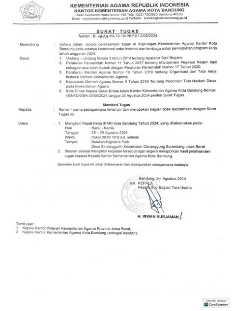 Surat Tugas Raker Design