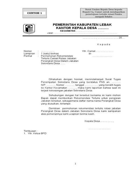 Surat Usulan Jabatan