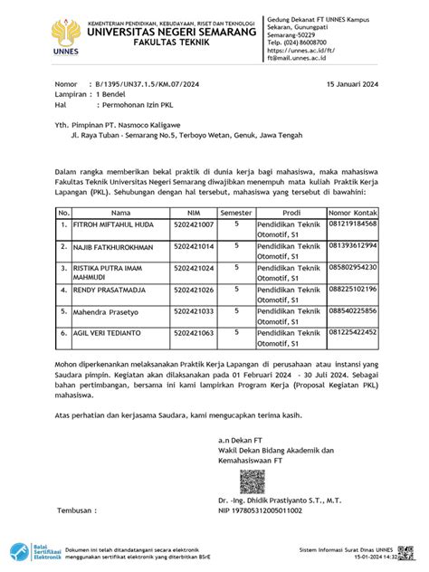 Surat ijin PKL