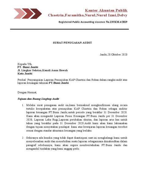 Surat penugasan audit
