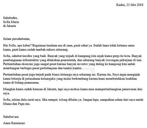Surat pribadi contoh