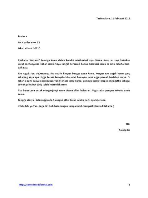 Surat pribadi pendek