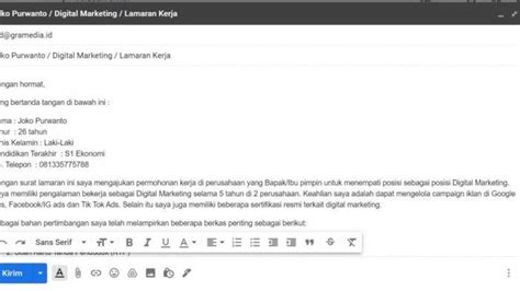 Surat resmi email