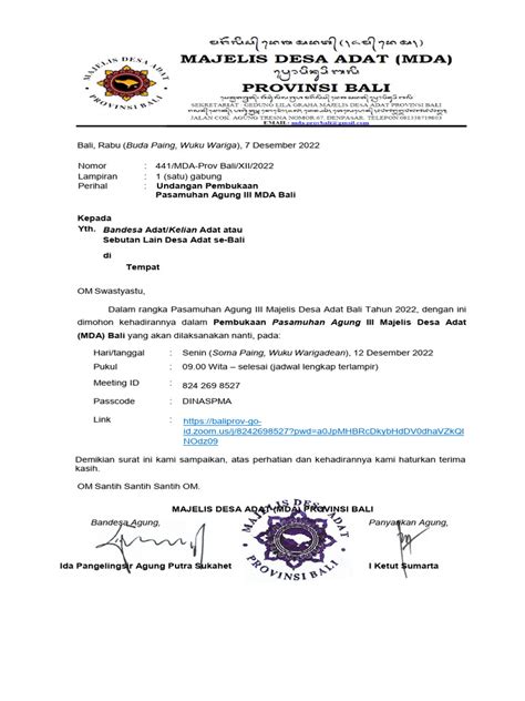 Surat undangan adat