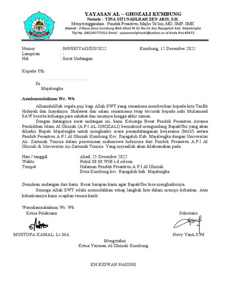 Surat untuk Bupati