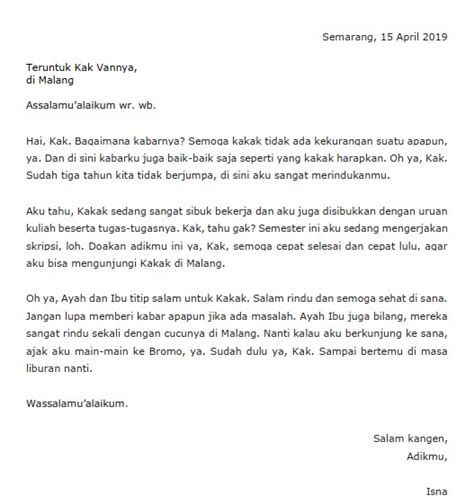 Surat untuk Saudara