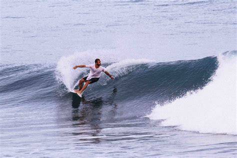 Surfer doing cutback
