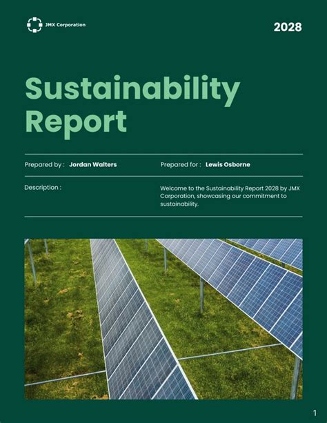 Sustainability Report Template