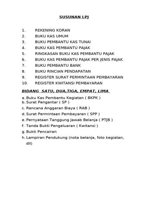 Susunan LPJ