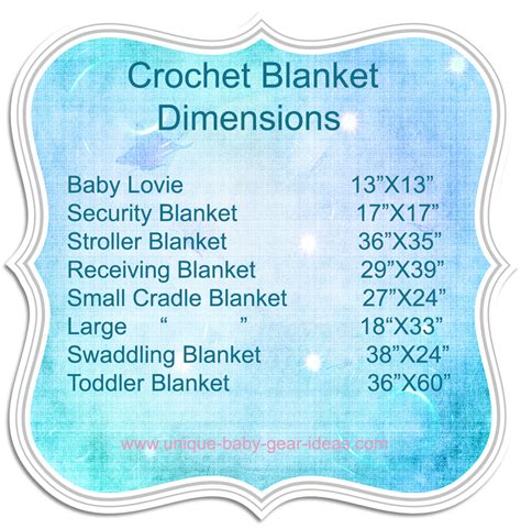 Swaddle Blanket Size Chart