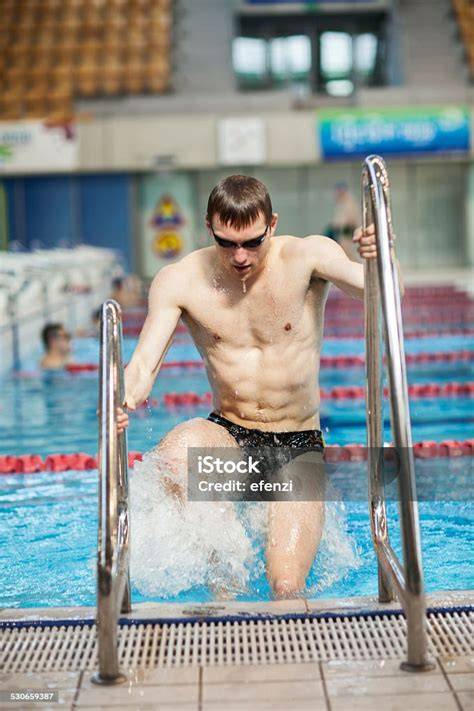 Swimmer Leaving Pool