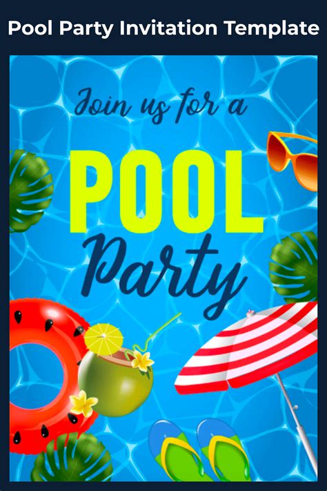 Swimming Party Invitation Template