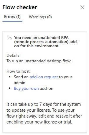 Symptoms of Unattended Desktop Flow Failure