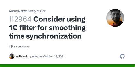 Synchronization Filter Issues