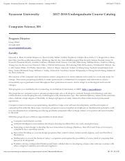 Syracuse University Computer Science Course Catalog