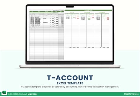 T Account Excel Template