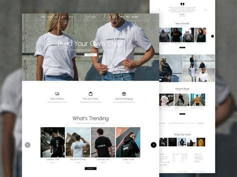 T Shirt Website Template