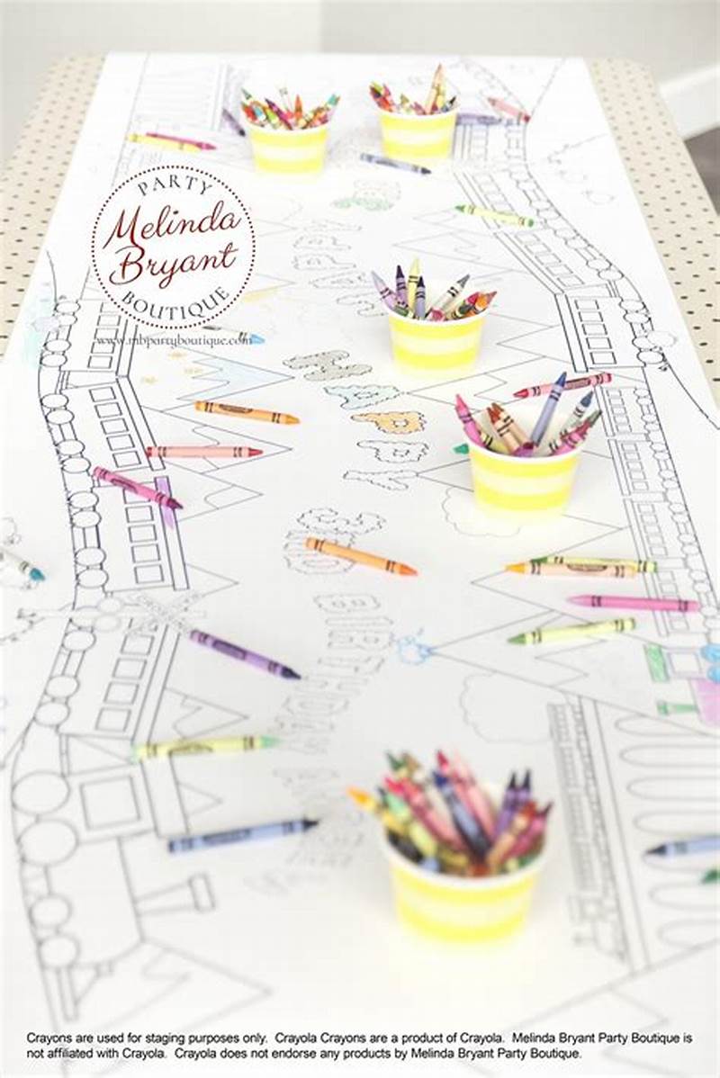Table Runner Coloring Page