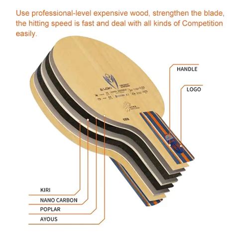 Table tennis blade composite material