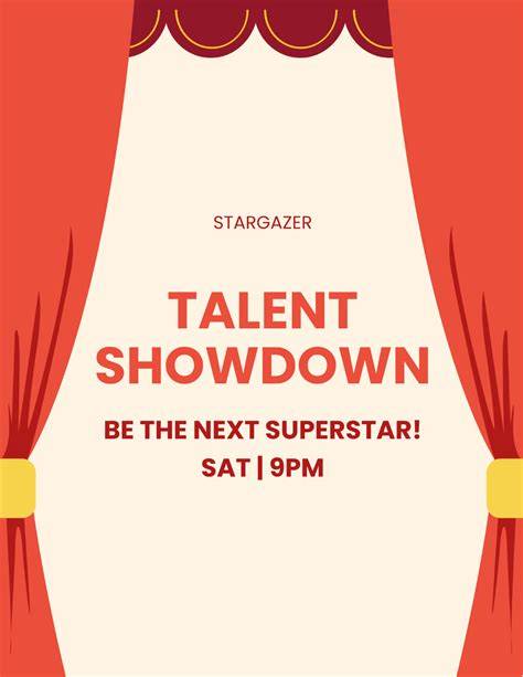 Talent Show Program Template Free